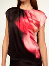 Misa Jessie Cap Sleeve Top In Midnight Orchid