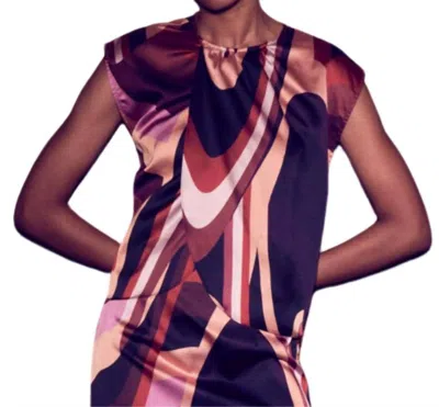 Misa Jessie Top In Canyon Stripe Satin In Multi