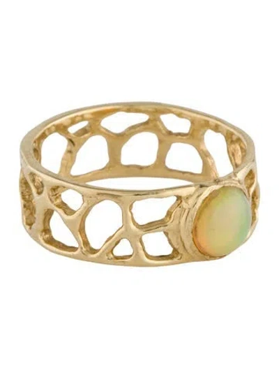 Pre-owned Misa Jewelry 14k Opal Shima Reef Ring In Multi