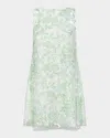 Misa Jonah Sequined Floral Mini Dress In White