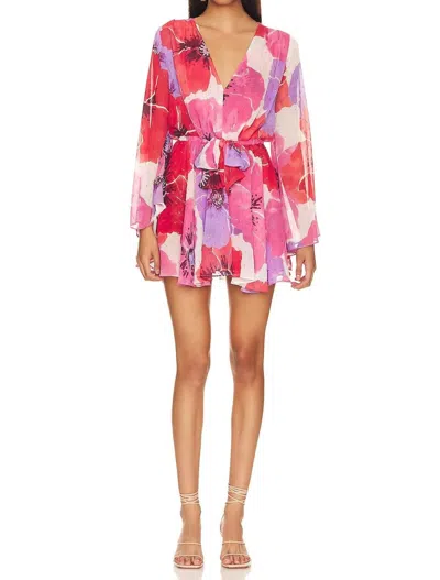 Misa Kaia Dress In Poppy Love In Multi