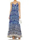 Misa Kali Dress In Lapis Ombre In Multi