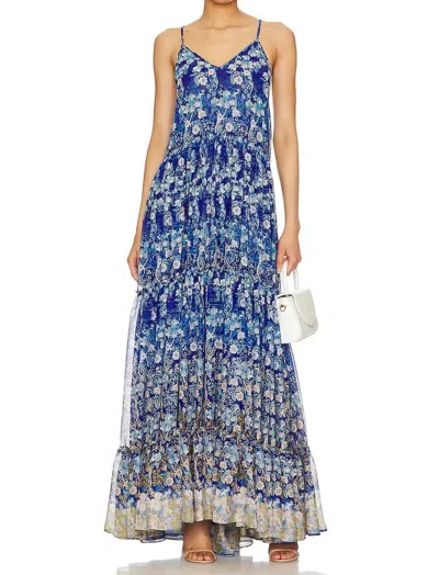 Misa Kali Dress In Lapis Ombre In Multi
