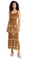 Misa Kalil Dress Brown Flora Santiago In Brown Flora Santiago