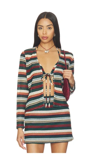 Misa Kari Long Sleeve Top In Multi