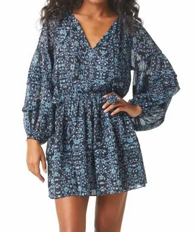 Misa Karlina Mini Dress In Nightshade Floral In Multi