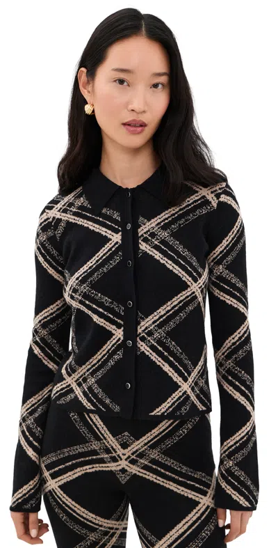 Misa Kassi Top Plaid In Black