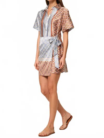 Misa Kezia Dress In Checkered Tile In Multi