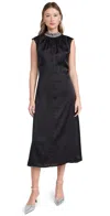 Misa Kira Dress Black Satin In Black Satin