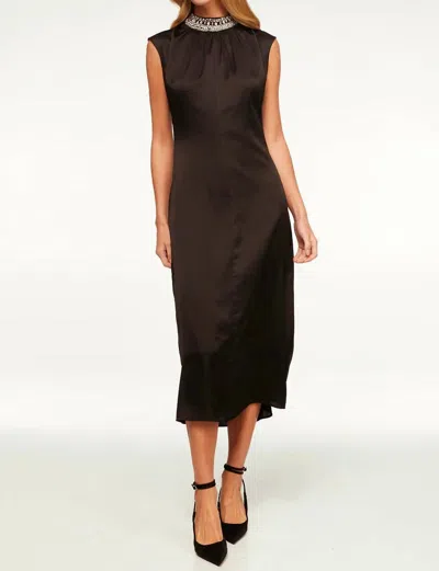Misa Kira Dress In Black Satin
