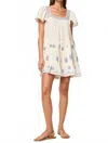Misa Kiran Mini Dress In Ivory In Multi