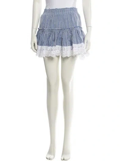 Pre-owned Misa Lace Pattern Mini Skirt In Multi
