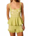 Misa Lexi Knit Pull-on Shorts In Green In Green