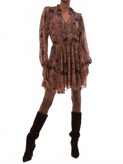 MISA LILLY MINI DRESS IN STUDDED FLORA