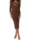 MISA LISETTE DRESS IN CHOCOLATE SHIMMER