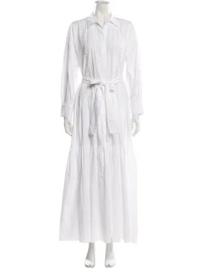 Pre-owned Misa Long Dress In White