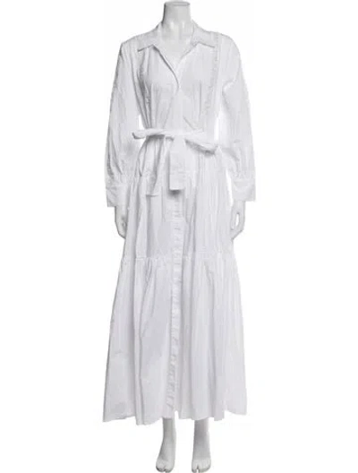 Pre-owned Misa Long Dress In White