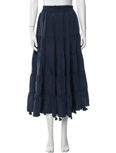 Pre-owned Misa Long Skirt In Blue