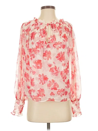 Pre-owned Misa Long Sleeve Blouse In Pink