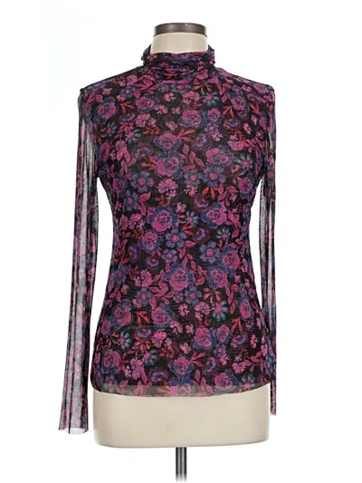 Pre-owned Misa Long Sleeve Blouse In Purple