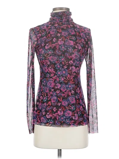 Pre-owned Misa Long Sleeve Blouse In Purple
