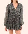 Misa Lorena Dress In Dandelions In Green