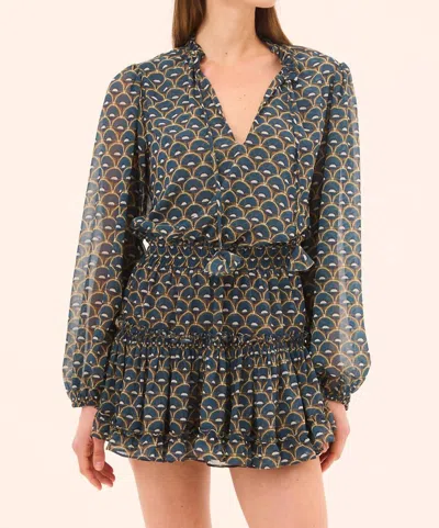 Misa Lorena Dress In Dandelions In Green