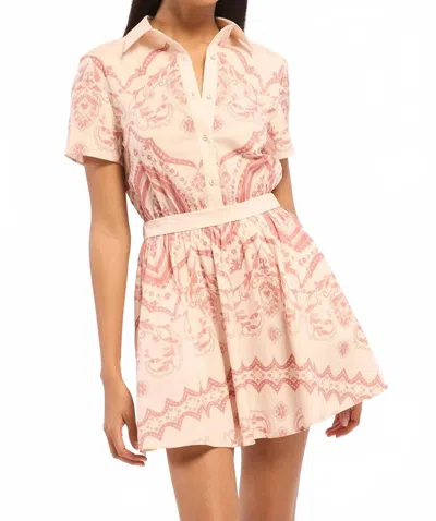 Misa Lorna Mini Dress In Terra Ceramic In Multi