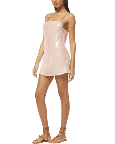 Misa A-line Sequin Mini Dress In Ombre In Pink