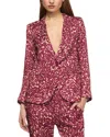 Misa Los Angeles Catroux Jacket In Burgundy