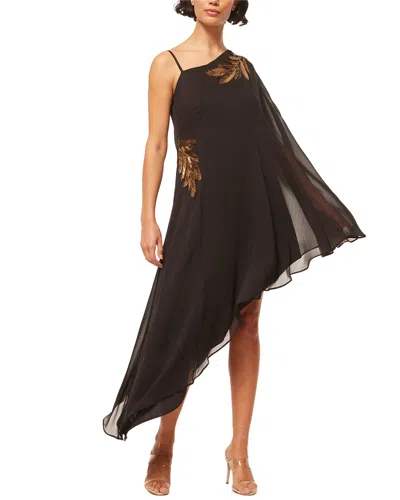 Misa Los Angeles Elaneh Dress In Blkpd-black Palm D'or