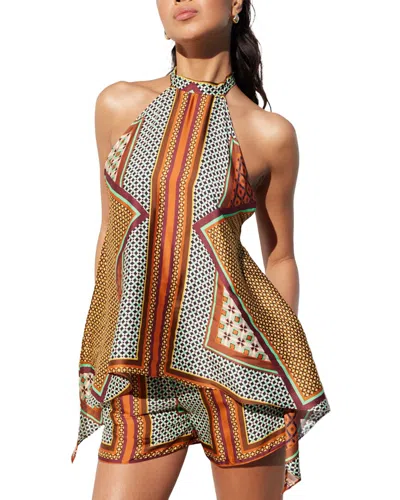 Misa Los Angeles Ora Top In Tin23-positano Scarf