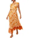 Misa Trina Dress In Atlas Floral In Orange