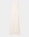 Misa Lucine Floral Crochet Maxi Dress In Multi