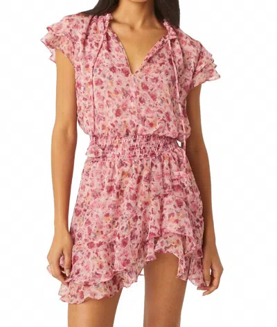 Misa Maia Floral Mini Dress In Summer Ditsy In Pink