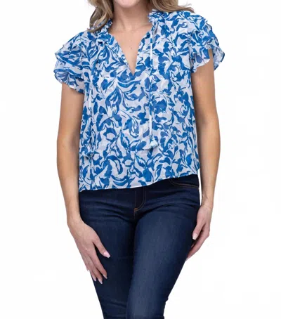 Misa Maria Top In Blue Water