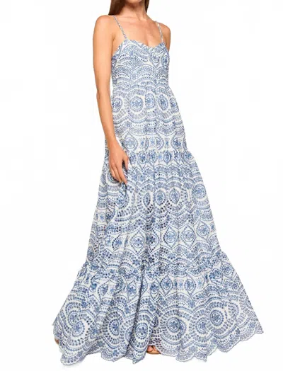 Misa Mariana Dress In Blue Eyelet