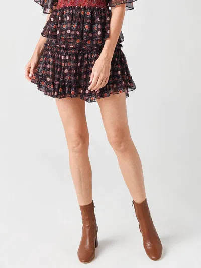 Misa Marion Skirt In Onyx Medallion In Multi
