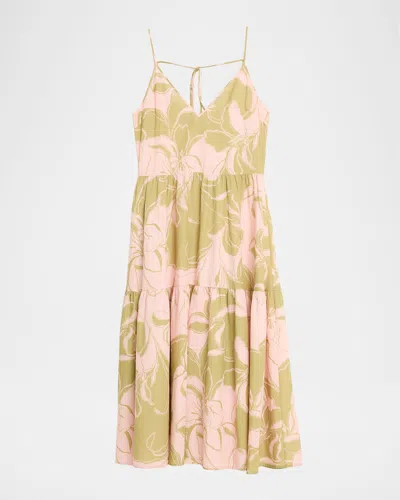 Misa Maude Tiered Maxi Dress In Green