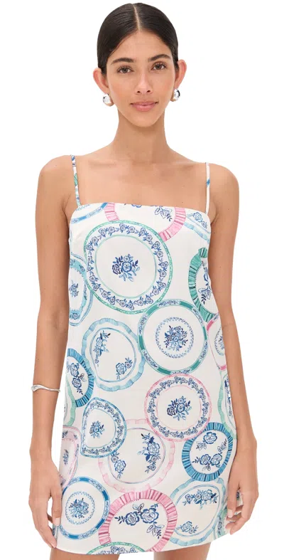 Misa Maxine Dress Mlt Color Plates Stn