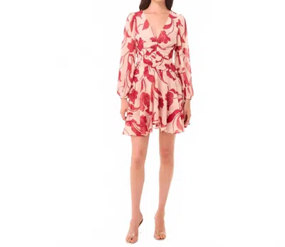 Misa Megan Dress In Cherry Flora In Multi