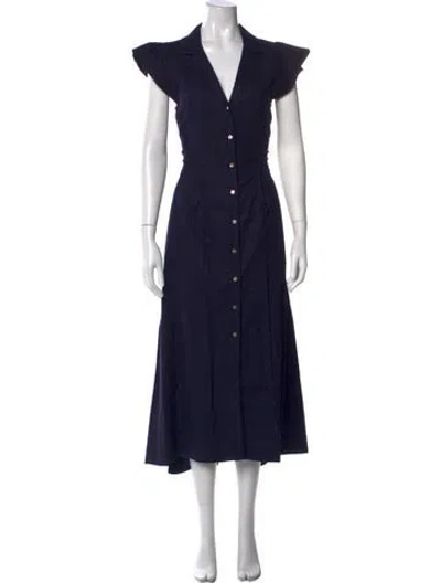 Pre-owned Misa Midi Length Dress In Blue