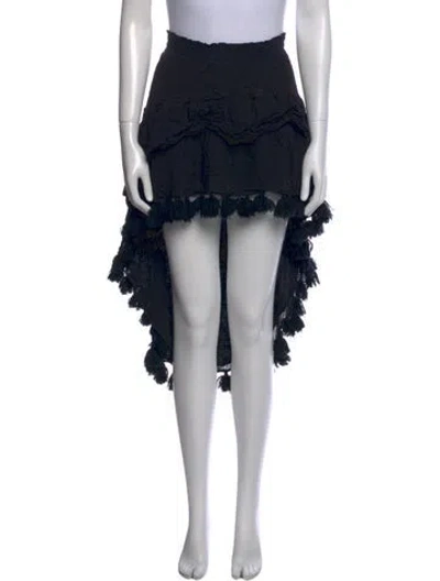 Pre-owned Misa Midi Length Skirt In Black