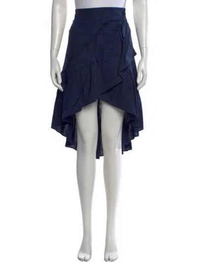 Pre-owned Misa Midi Length Skirt In Blue