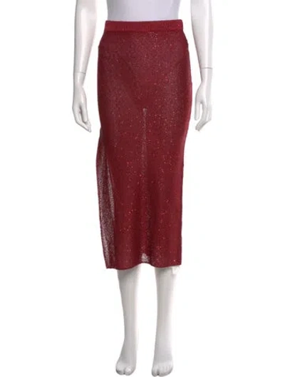 Pre-owned Misa Midi Length Skirt W/ Tags In Red