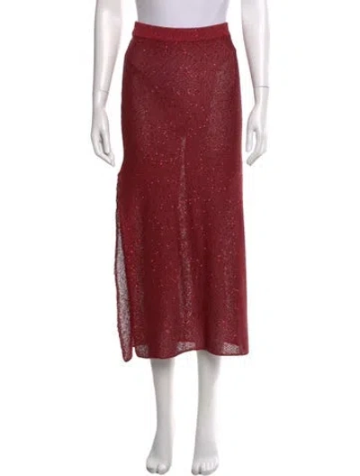 Pre-owned Misa Midi Length Skirt W/ Tags In Red