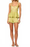 Misa Miley Knit Scoop Neck Top In Light Green In Green
