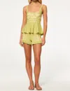 Misa Miley Knit Scoop Neck Top In Light Green In Green