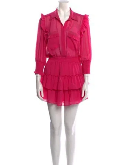 Pre-owned Misa Mini Dress In Pink