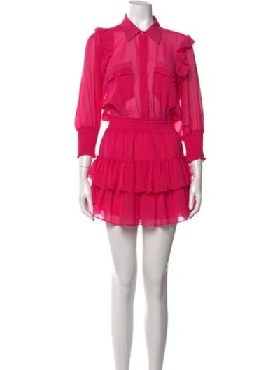 Pre-owned Misa Mini Dress In Pink